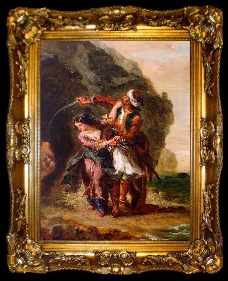 framed  Eugene Delacroix The Bride of Abydos, ta009-2